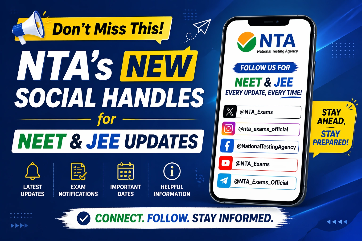 Don’t Miss This! NTA’s New Social Handles for NEET & JEE Updates 